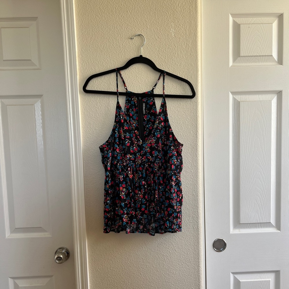 Multicolored Express V-neck Tank Top